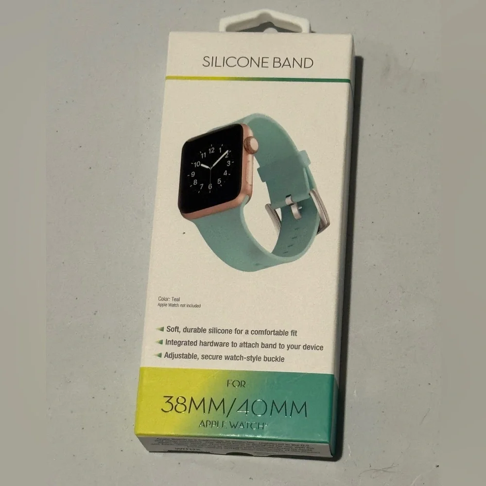 Silicone WithIt Apple Watch Band - Aqua Blue (38mm/40mm) - NWT